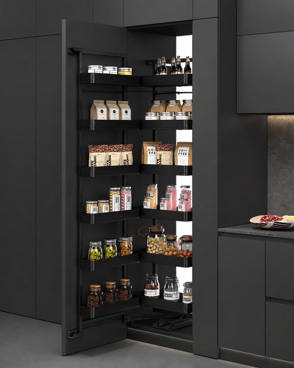 Alta Dispensa-ELKY Basket Matte Black 5 Layer Pantry Unit, additional view