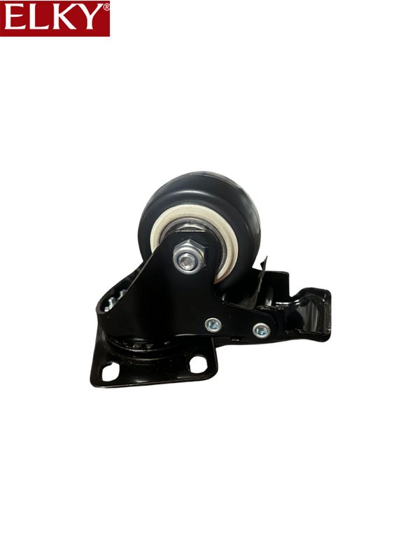 PU Castor Rigid 1-1/2"black, ELKY Fixings & Site Supplies